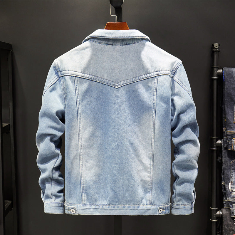 Denim Jacket Men Gown Trend Denim Jacket Men's Top Clothes Casual Jacket