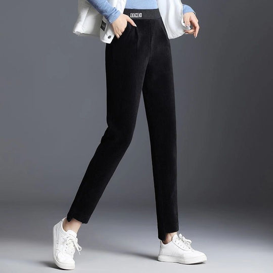 Pants Women New Korean Version Of Loose Pants Feet Harem Pants Women's Nine-Point Pants Old Pants Corduroy Carrot Pants