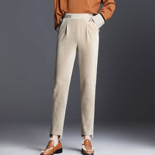 Pants Women New Korean Version Of Loose Pants Feet Harem Pants Women's Nine-Point Pants Old Pants Corduroy Carrot Pants