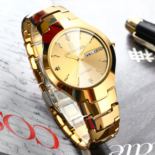 Men Tungsten Steel Quartz Watch