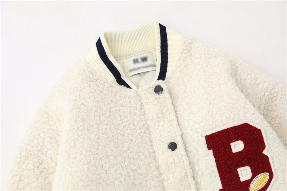 Lamb Wool Baseball Uniform Cotton Clothes Men