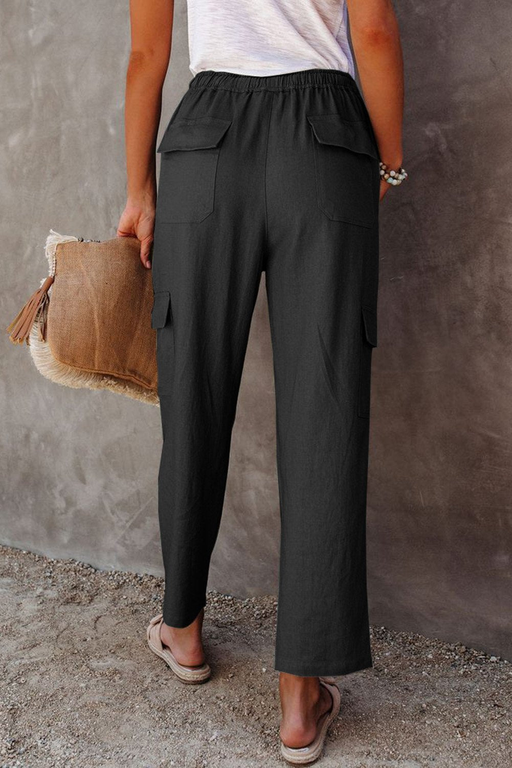 Driven Linen Blend Pocketed Cargo Pants