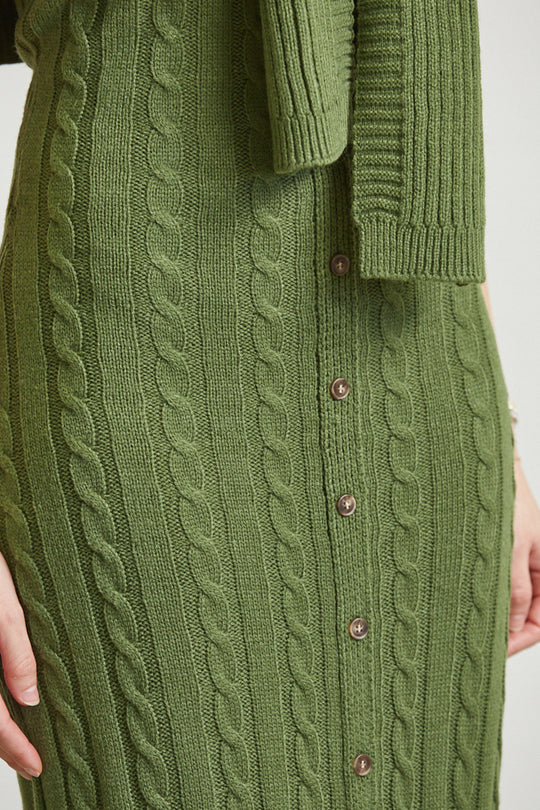 Knitted Shawl Maxi Dress