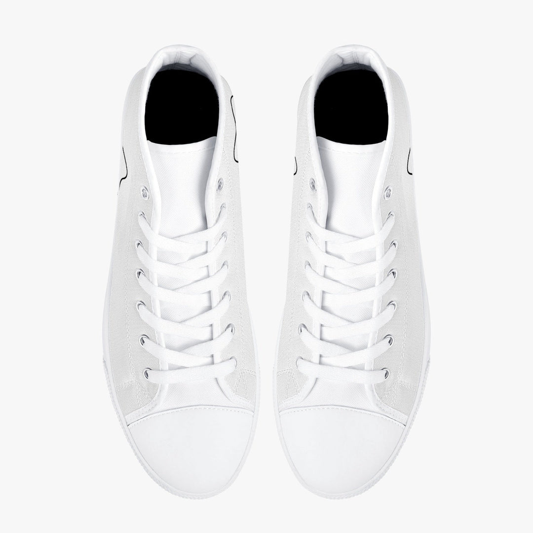 Jacki Easlick Lux Egg Classic High-Top Canvas Sneakers - White/Black