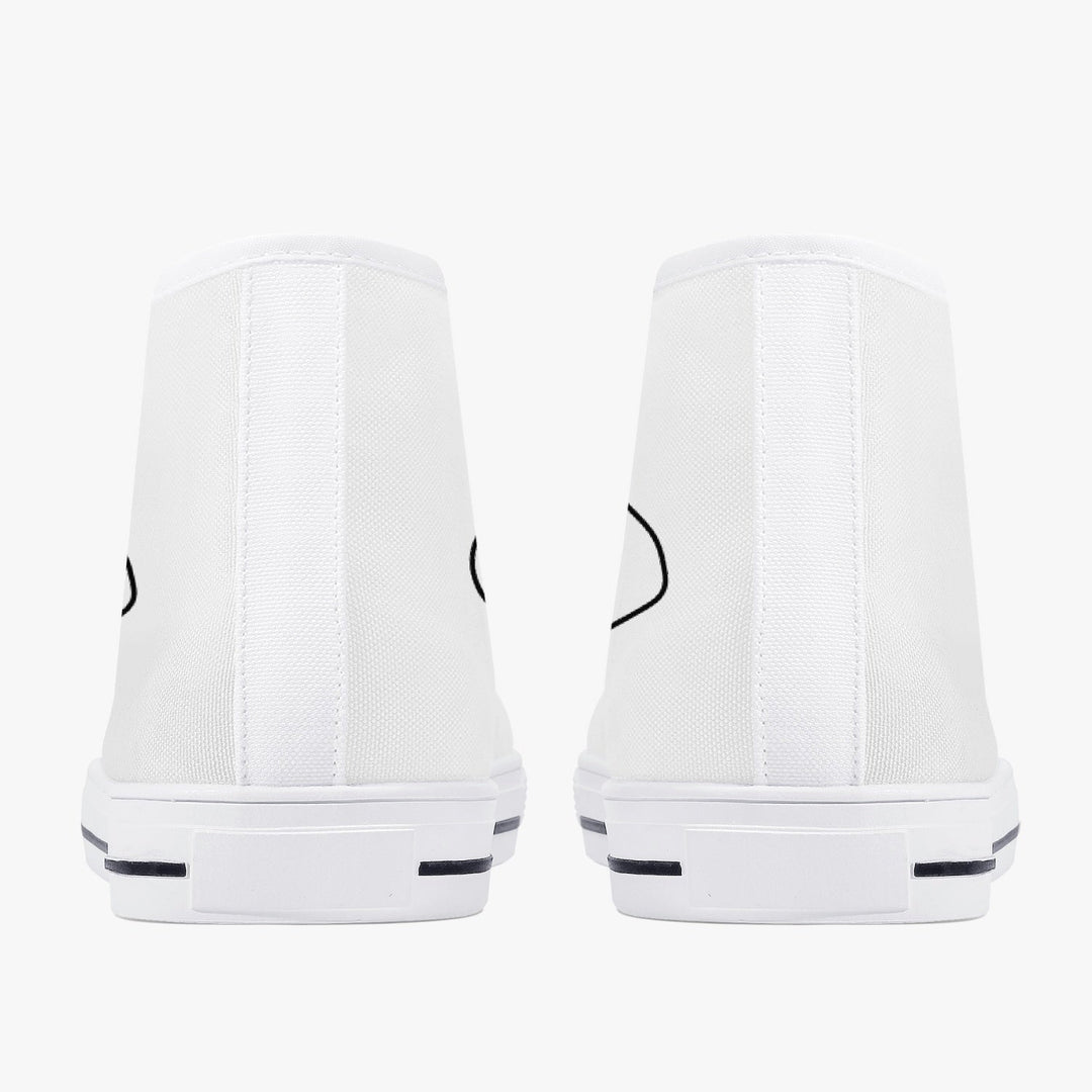 Jacki Easlick Lux Egg Classic High-Top Canvas Sneakers - White/Black