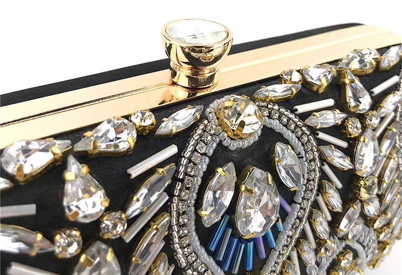 Clutch handbag Luxury Diamond Rhinestone Clutch Bags Exquisite Female